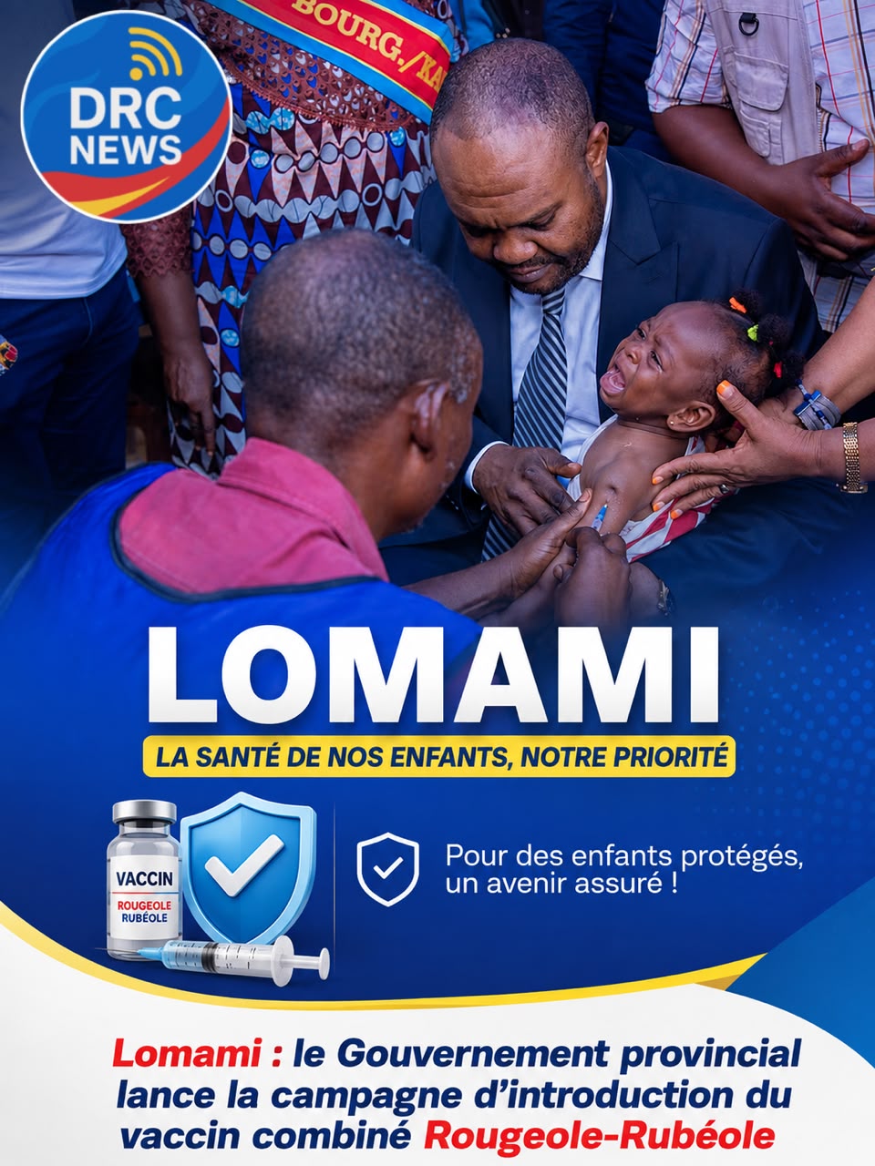 Lomami : 202 296 cas suspects de rougeole et 45 décès, une campagne de vaccination lancée pour les enfants